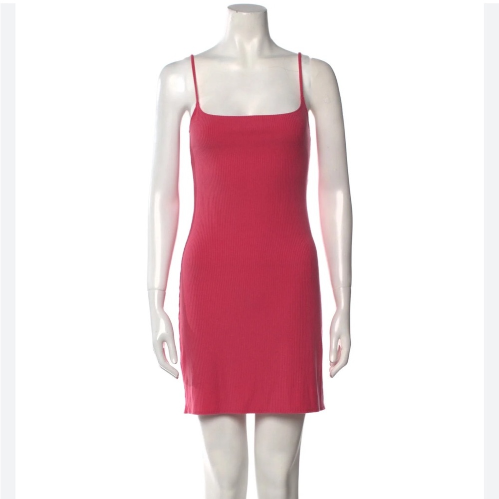 Pink Knit Reformation Mini Dress